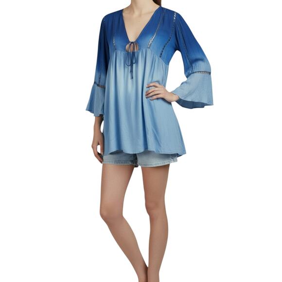 Swimsuits For All Other - NWT Swimsuits for All Coverup Size 14/16 LARGE Tunic Dress Blue Ombre Beach Pool